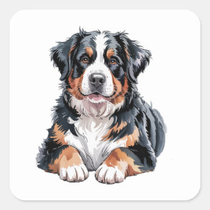 Bernese Mountain Dog  Square Sticker