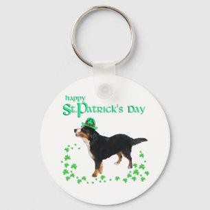Bernese Mountain Dog St. Patrick's Day Key Ring