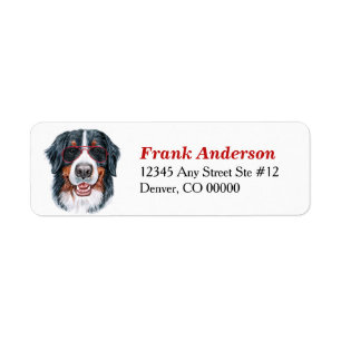 Bernese Mountain Dog Sunglasses Return Address