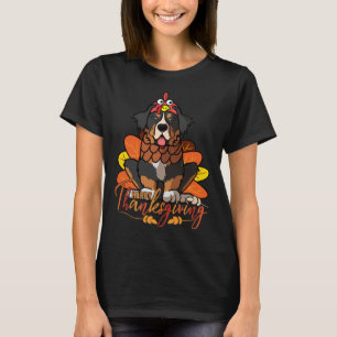 Bernese Mountain Dog Thanksgiving Dog Turkey Costu T-Shirt