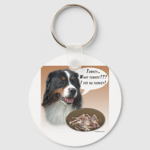 Bernese Mountain Dog Turkey Key Ring