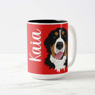 Bernese Mountain Dog Two-Tone Coffee Mug
