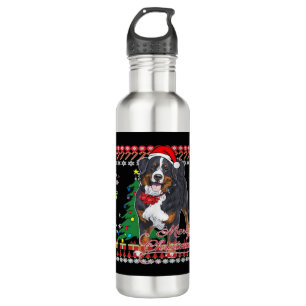 Bernese Mountain Dog Ugly Christmas Sweater Shirt 710 Ml Water Bottle