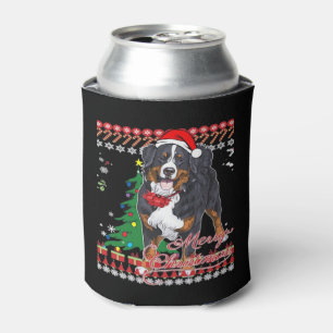 Bernese Mountain Dog Ugly Christmas Sweater Shirt  Can Cooler