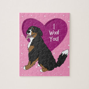 Bernese Mountain Dog Valentines Day Jigsaw Puzzle