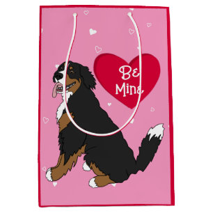 Bernese Mountain Dog Valentines Day Medium Gift Bag