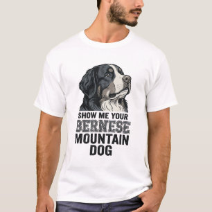 Bernese Mountain Dog Vintage Engraving Shirt Desig