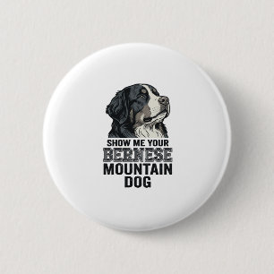 Bernese Mountain Dog Vintage Engraving Shirt Desig 6 Cm Round Badge