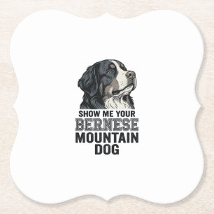 Bernese Mountain Dog Vintage Engraving Shirt Desig Paper Coaster