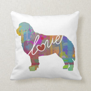 Bernese Mountain Dog Watercolor Cushion