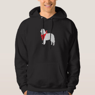 Bernese Mountain Dog Wearing Red Bandanna Hoodie