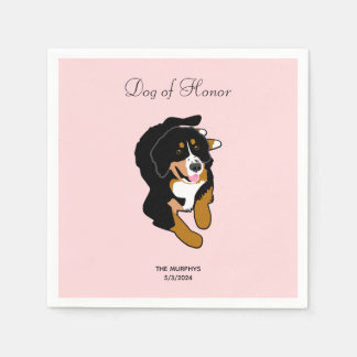Bernese Mountain Dog Wedding Cocktail Napkins