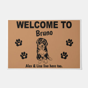 Bernese Mountain Dog Welcome Home Personalized     Doormat