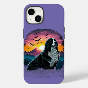 Bernese Mountain Dog with Mountain Sunrise view Case-Mate iPhone 14 Case