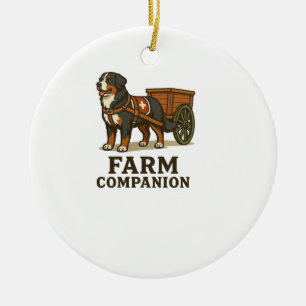 Bernese Mountain Dog Working Farm Companion Ceramic Tree Decoration