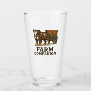Bernese Mountain Dog Working Farm Companion Glass