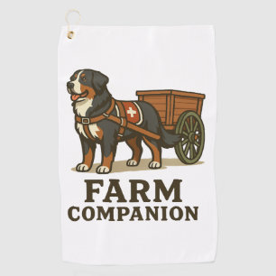 Bernese Mountain Dog Working Farm Companion Golf Towel