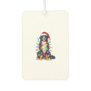 Bernese Mountain Dog x Christmas Lights Car Air Freshener