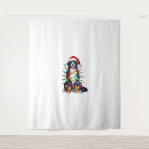 Bernese Mountain Dog x Christmas Lights  Tapestry