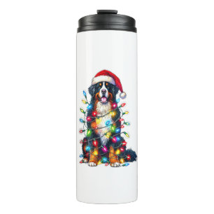 Bernese Mountain Dog x Christmas Lights Thermal Tumbler