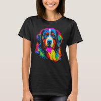 Bernese Mountain Dog Yellow Pink Orange Blue Green