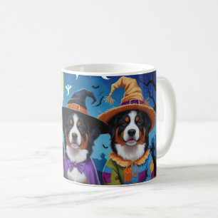Bernese Mountain Dogs Pumpkin Halloween Funny Coffee Mug