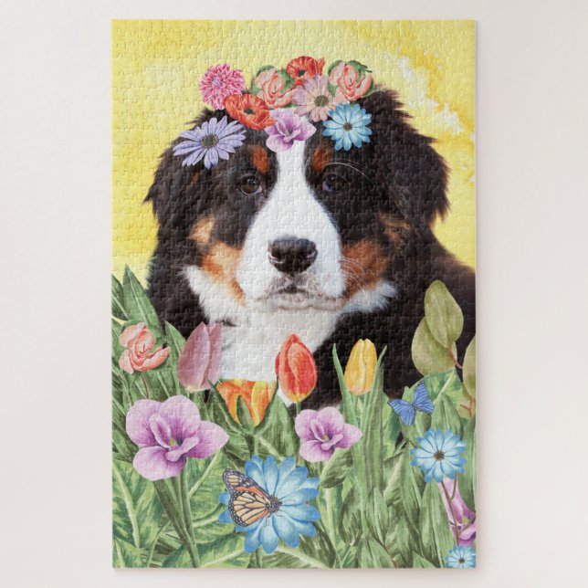 Bernese Mountain Flower Jigsaw Puzzle (Vertical)