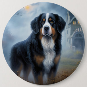 Bernese Mountain Halloween Scary 6 Cm Round Badge