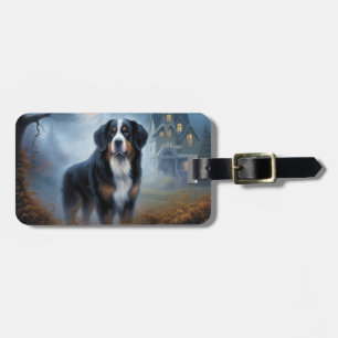 Bernese Mountain Halloween Scary Luggage Tag