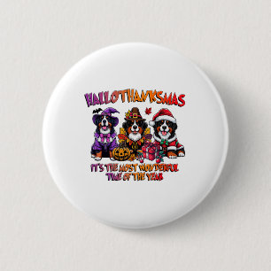 Bernese Mountain Halloween Thanksgiving Christmas 6 Cm Round Badge