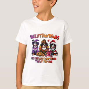 Bernese Mountain Halloween Thanksgiving Christmas T-Shirt
