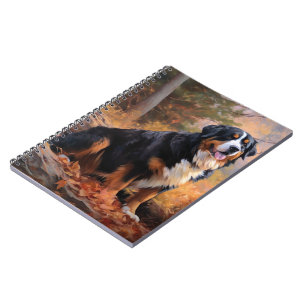 Bernese Mountain in Autumn Leaves Fall Inspire Notebook
