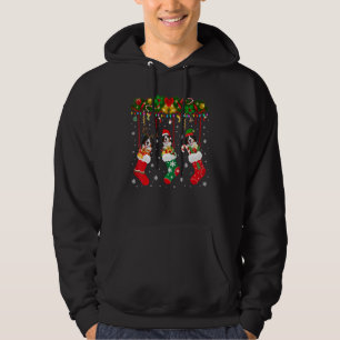 Bernese Mountain In Sock Xmas Reindeer Santa Elf D Hoodie