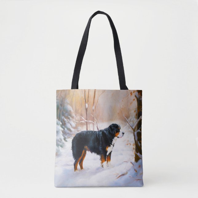 Bernese Mountain Let It Snow Christmas  Tote Bag (Front)