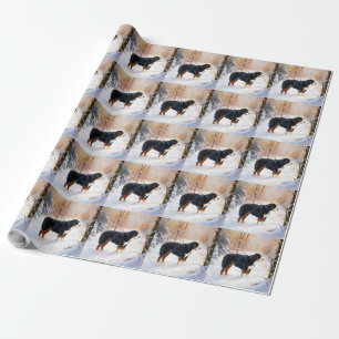 Bernese Mountain Let It Snow Christmas  Wrapping Paper