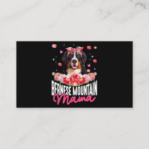 Bernese Mountain Mama Flower Bandanna Dog Lover Mo Business Card
