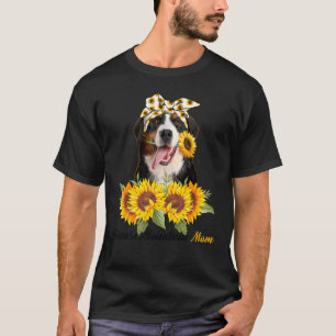 Bernese Mountain Mom Sunflower Summer Dog Mom Mama T-Shirt