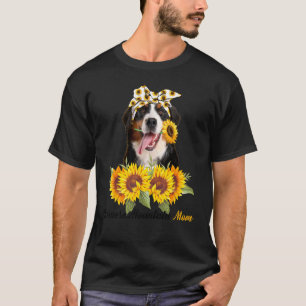 Bernese Mountain Mum Sunflower Summer Dog Mum Mama T-Shirt