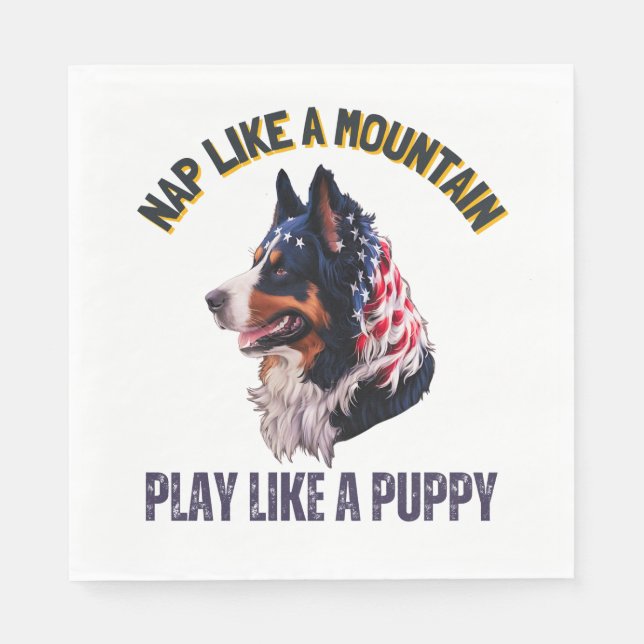Bernese Mountain Napkin (Front)