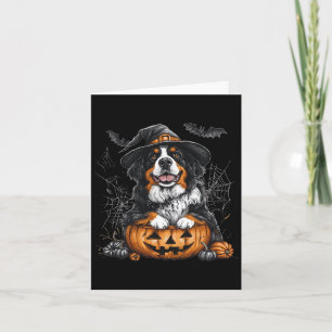 Bernese Mountain Pumpkin Halloween Thanksgiving Me Card