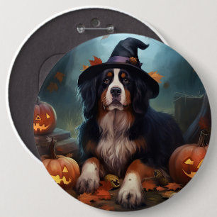 Bernese Mountain Pumpkins Halloween Scary 6 Cm Round Badge