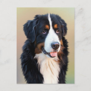 Bernese Mountain Puppy Dog Blank Postcard