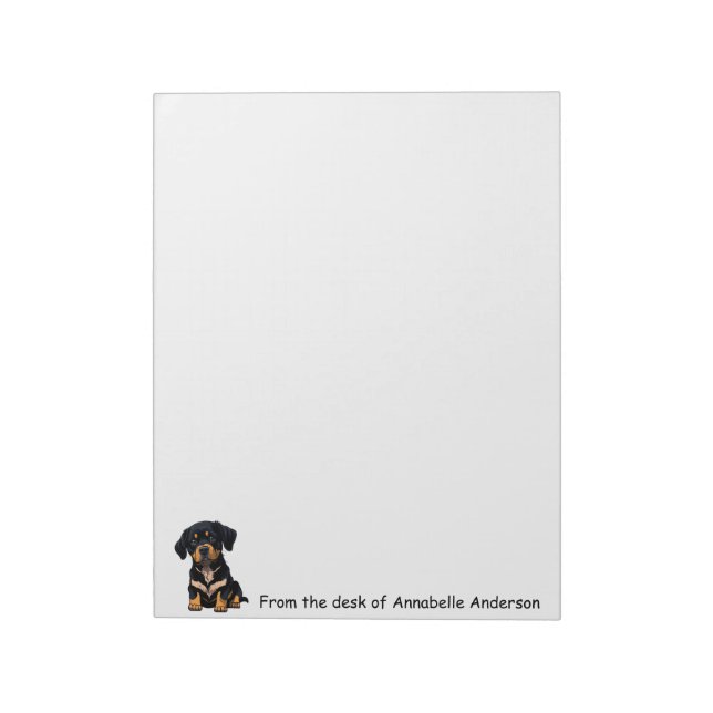 Bernese Mountain Puppy Personalise Notepad (Rotated)