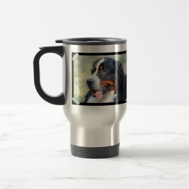 Bernese Mountain Puppy Travel Mug (Left)