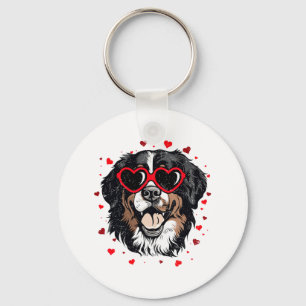 Bernese Mountain Valentine Heart Cute Dog Lovers Key Ring