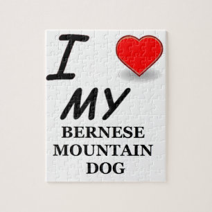 bernese mt dog love jigsaw puzzle