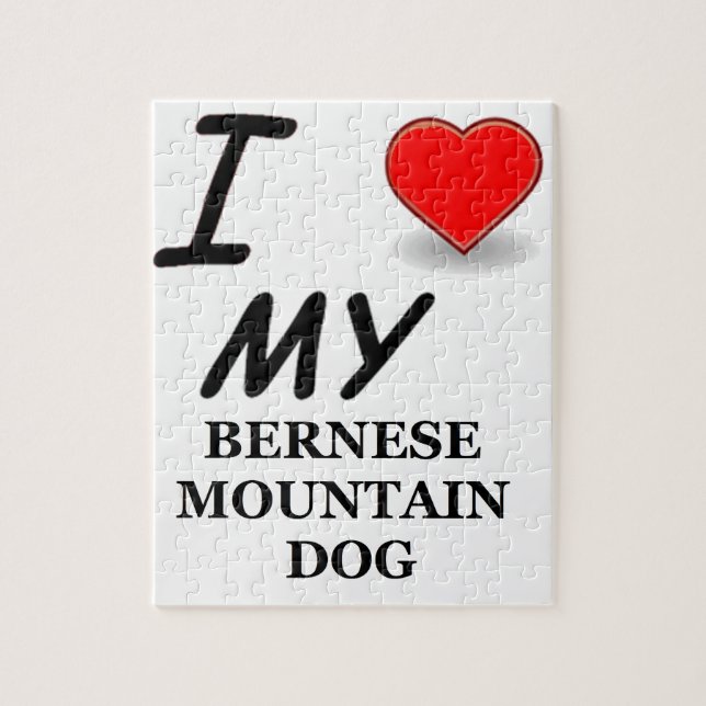 bernese mt dog love jigsaw puzzle (Vertical)