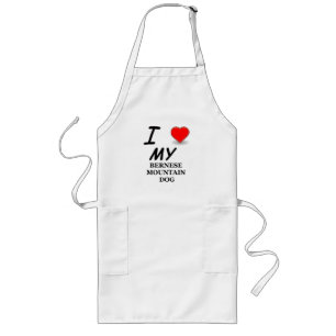 bernese mt dog love long apron