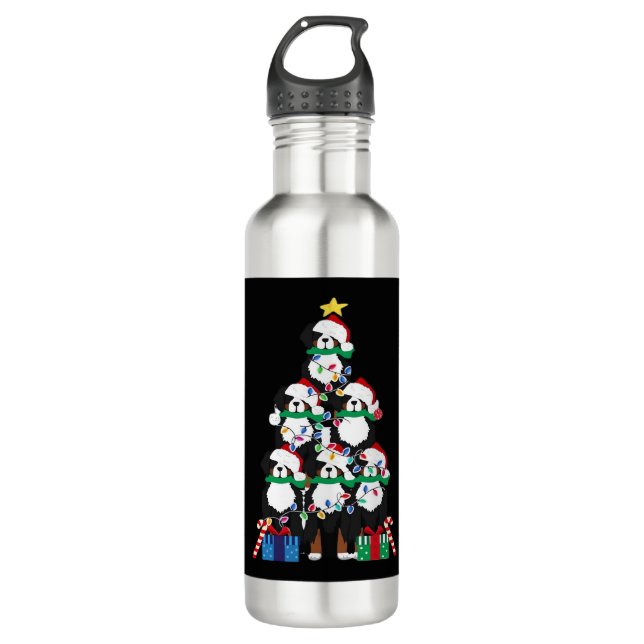 Bernese Mt Dog Puppy Christmas Tree Classic T-Shir 710 Ml Water Bottle (Front)