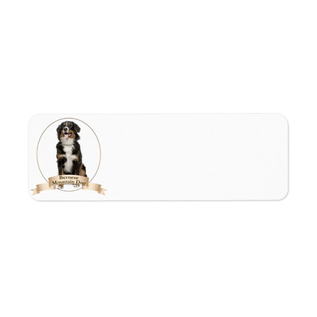 Bernese Mt. Dog Return Address Label (Front)